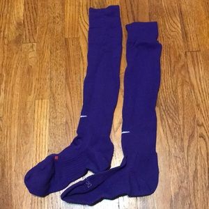 Purple nike soccer socks